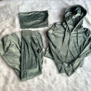 Aerie Velour Matching Tracksuit Set (S/XS)